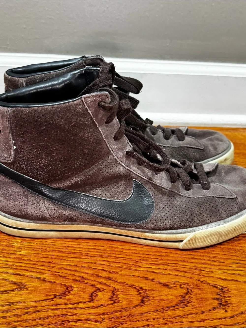 Nike Men’s Blazers Suede Sneakers in Dark Brown